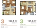 Thiết kế căn hộ 100.5m2 | Giá: 27 triệu/m² | DT: 101m²