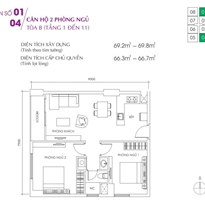Thiết kế căn hộ 01, 04 Thiết kế căn hộ 01, 04