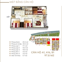 Thiết kế căn hộ 97.8 m2