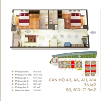 Thiết kế căn hộ 71.9 m2