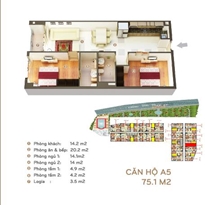 Thiết kế căn hộ 75.1 m2 Thiết kế căn hộ 75.1 m2