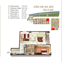 Thiết kế căn hộ 82.4 m2 Thiết kế căn hộ 82.4 m2