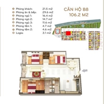 Thiết kế căn hộ 106.2 m2