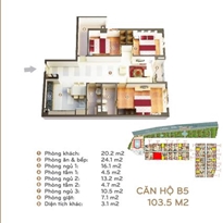 Thiết kế căn hộ 103.5 m2