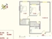 Thiết kế căn hộ B1 | Giá: 19.5 triệu/m² | DT: 95m²