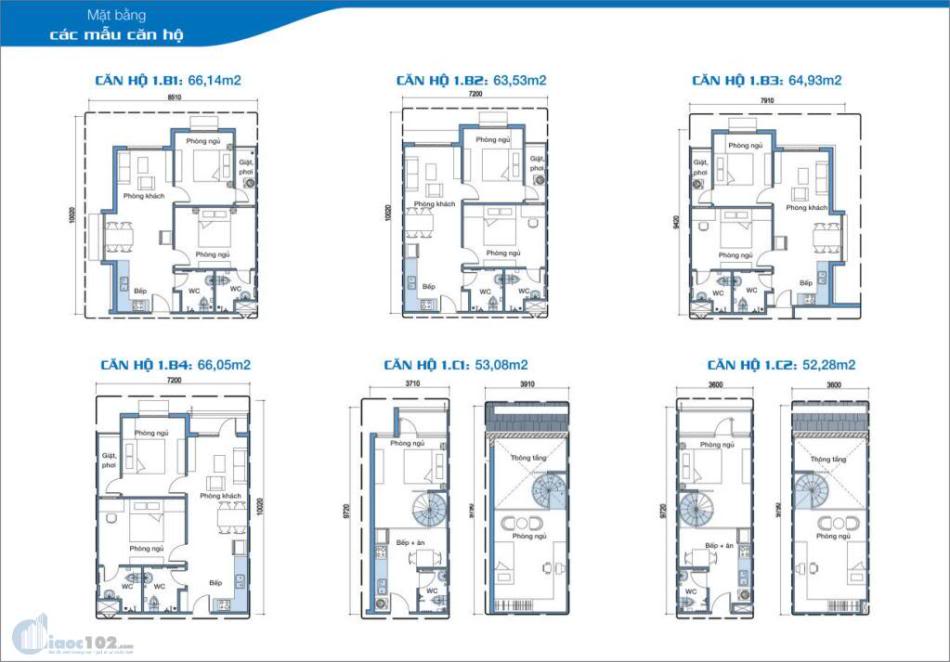 Các mẫu căn hộ