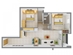 Thiết kế căn hộ C | Giá: 13.8 triệu/m² | DT: 59m²