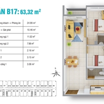 Thiết kế căn hộ B17 Thiết kế căn hộ B17