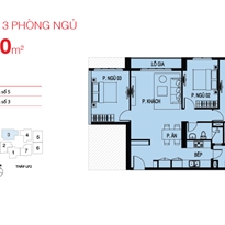 Thiết kế căn hộ 05-LP1, 03-LP2