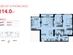 Thiết kế căn hộ 05-LP1, 03-LP2 | Giá: 24 triệu/m² | DT: 114m²