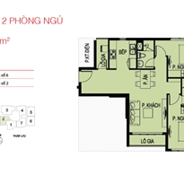 Thiết kế căn hộ 06-LP1, 02-LP2