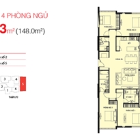 Thiết kế căn hộ 02-LP1, 05-LP2