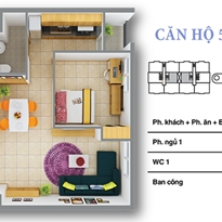 Thiết kế căn hộ 55.79m2 Thiết kế căn hộ 55.79m2