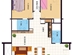 Thiết kế căn hộ D | Giá: 14 triệu/m² | DT: 71m²