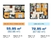 Thiết kế căn hộ 12, 06 | Giá: 36 triệu/m² | DT: 73m²