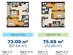 Thiết kế căn hộ 01, 07 | Giá: 36 triệu/m² | DT: 73m²