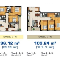 Thiết kế căn hộ 03, 10 - 04, 09