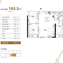 Thiết kế căn hộ 103.3m2