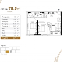 Thiết kế căn hộ 78.5m2