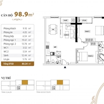 Thiết kế căn hộ 98.9m2