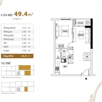 Thiết kế căn hộ 49.4m2