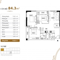 Thiết kế căn hộ 84.3m2