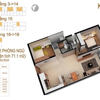 Căn hộ 2 PN loại A Căn hộ 2 PN loại A