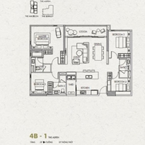 Thiết kế căn hộ 4B-1 Thiết kế căn hộ 4B-1