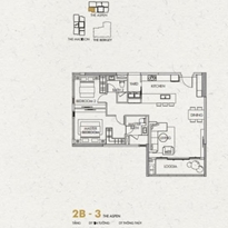 Thiết kế căn hộ 2B-3 Thiết kế căn hộ 2B-3