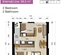 Thiết kế căn hộ A | Giá: 28 triệu/m² | DT: 64m²