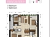 Thiết kế căn hộ B1 | Giá: 28 triệu/m² | DT: 88m²