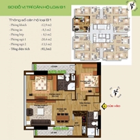Thiết kế căn hộ loại B1 Thiết kế căn hộ loại B1