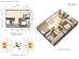 Thiết kế căn hộ D | Giá: 19 triệu/m² | DT: 72m²