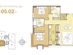 Thiết kế căn hộ 105.02 m2 | Giá: 23 triệu/m² | DT: 105m²