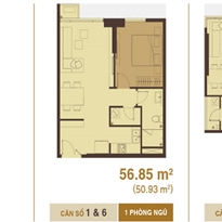 Thiết kế căn hộ 56.85 m2