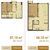 Thiết kế căn hộ 56.10 m2