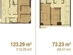 Thiết kế căn hộ 73.23 m2 | Giá: 23 triệu/m² | DT: 73m²