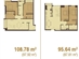 Thiết kế căn hộ 95.64 m2 | Giá: 23 triệu/m² | DT: 96m²