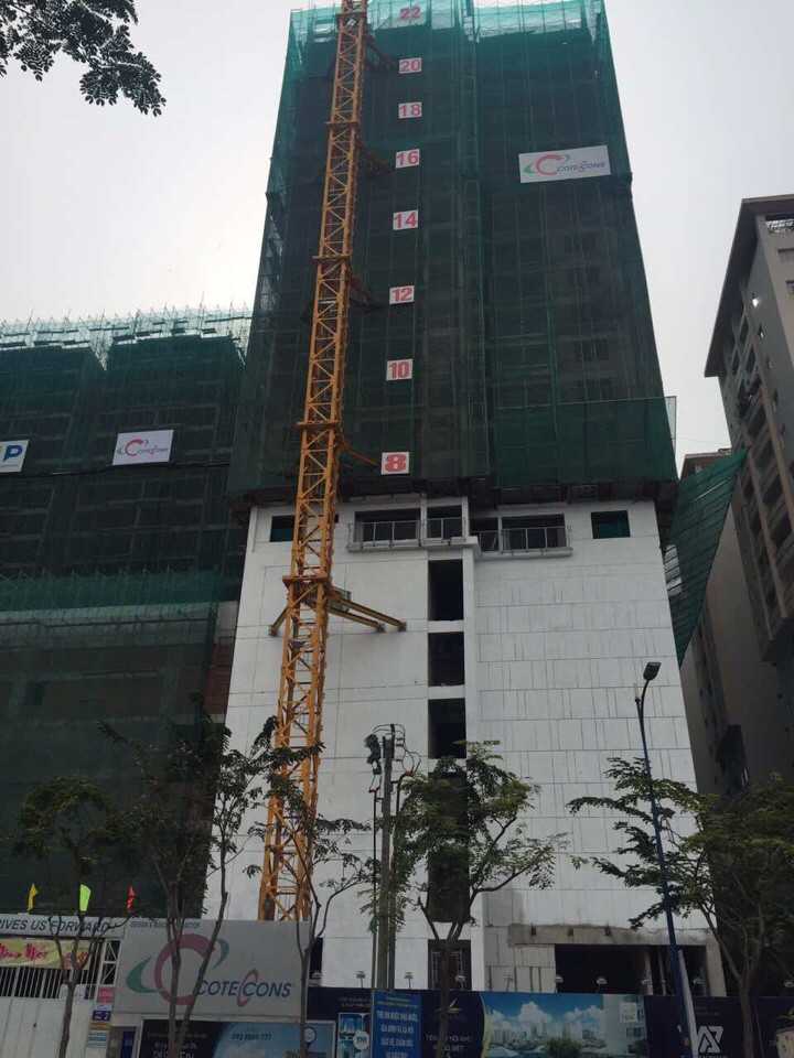 Dự án đang thi công tầng 20 và xây tô tầng 10, tháp B đang đã hoàn thành tầng 27 và đang xây tô tầng 18.