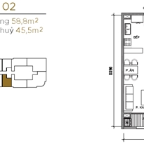 Thiết kế căn officetel 02