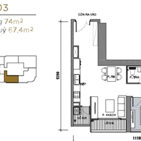 Thiết kế căn officetel 03