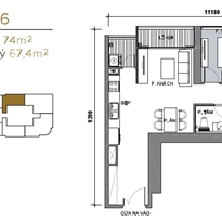 Thiết kế căn officetel 06