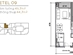 Thiết kế căn officetel 09 | Giá: 80 triệu/m² | DT: 49m²