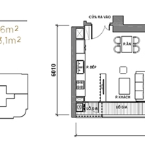 Thiết kế căn officetel 01