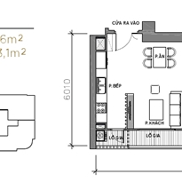 Thiết kế căn officetel 01