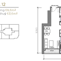 Thiết kế căn officetel 12