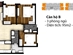 Thiết kế căn hộ B | Giá: 14 triệu/m² | DT: 95m²