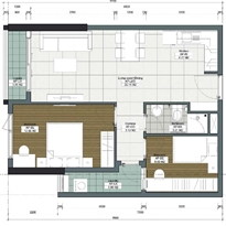 Thiết kế căn hộ 61.63 m2 Thiết kế căn hộ 61.63 m2