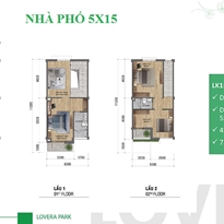 Nhà phố 5x15m